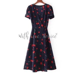 Cherry black and red print